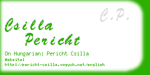 csilla pericht business card